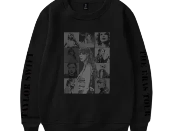 Taylor Swift The Eras Tour Collage Black Sweatshirt