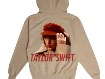 Taylor Swift Taylor's Version RED Album Cover Beige Hoodie