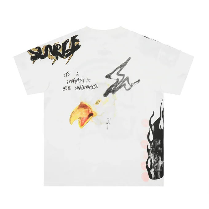 Cactus Jack Fragment White Graffiti Shirt